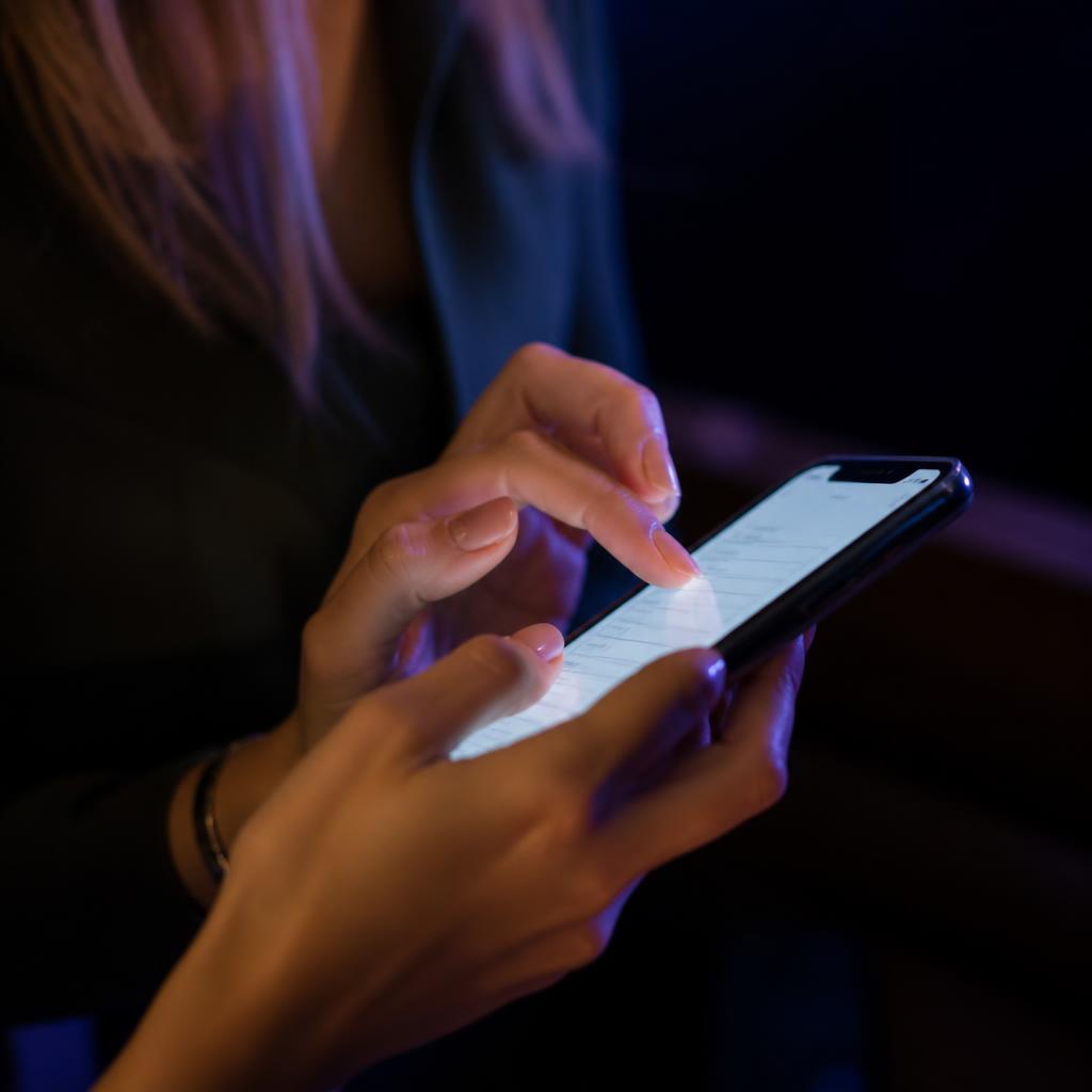 Prospect submitting an inquiry form on a phone